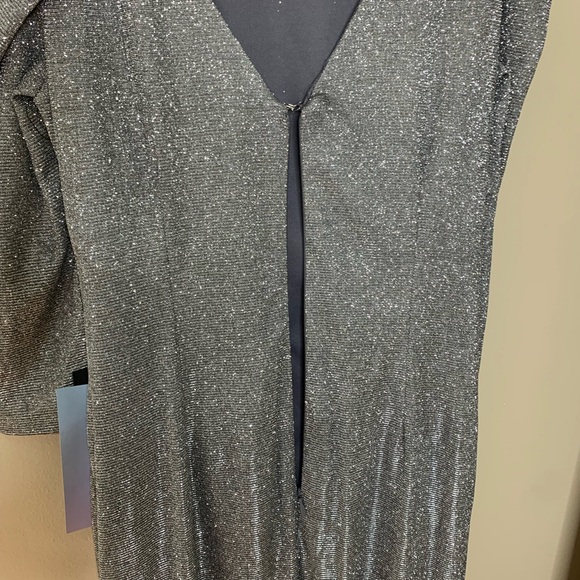 Marina Gown Women's 6 Silver Dress Prom Homecoming Wedding Elegant - Picture 8 of 16